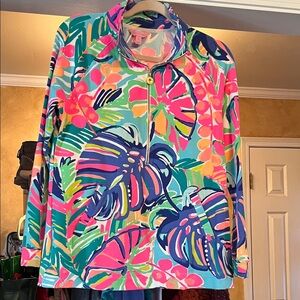 Vibrant Tropical Print Jacket/Popover